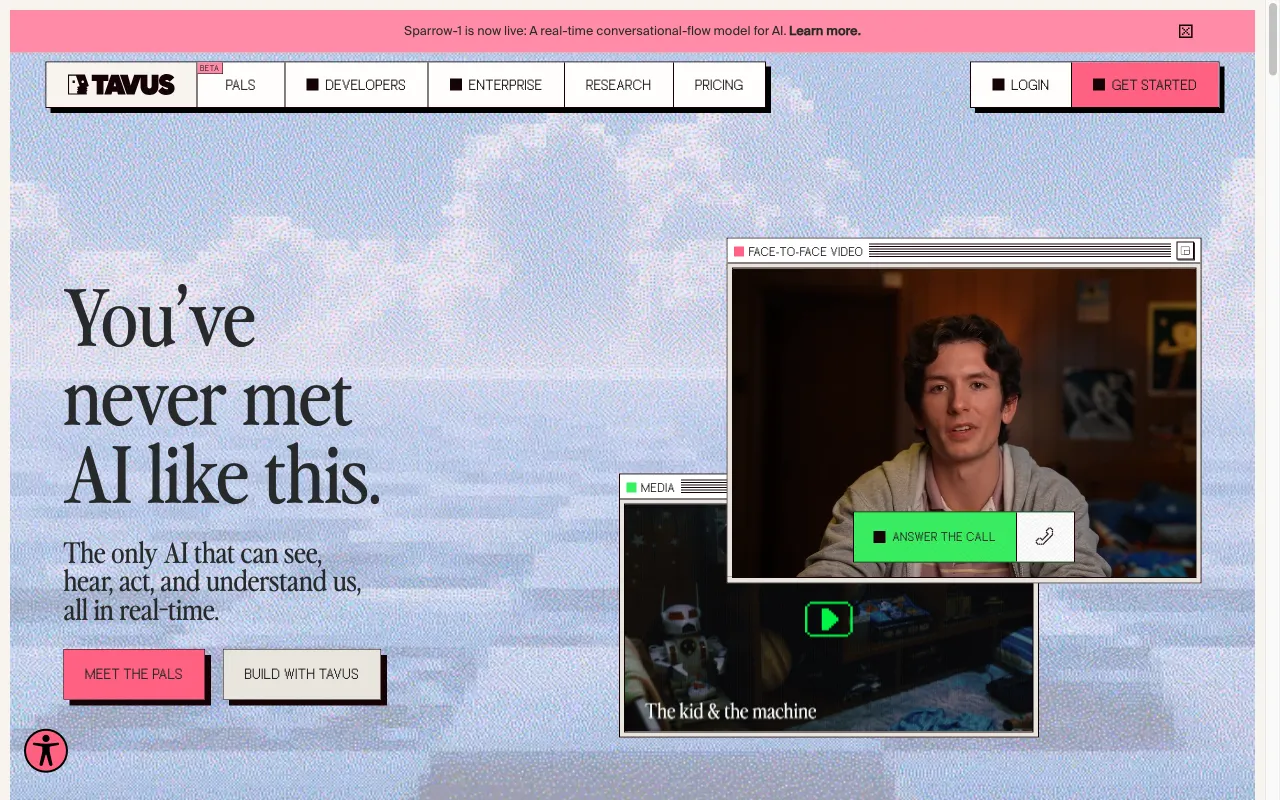 Tavus — preview screenshot