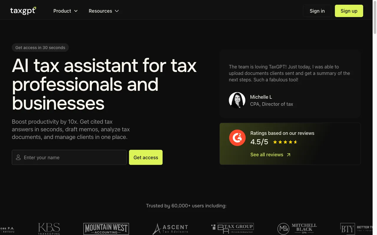 TaxGPT — preview screenshot