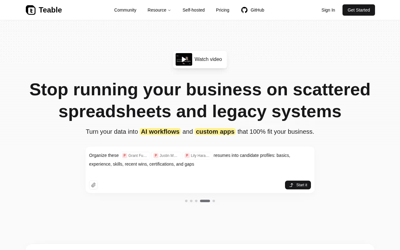 Teable — preview screenshot