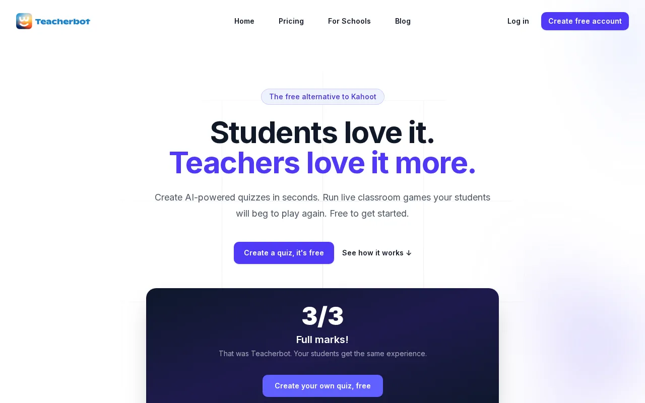 Teacherbot — preview screenshot