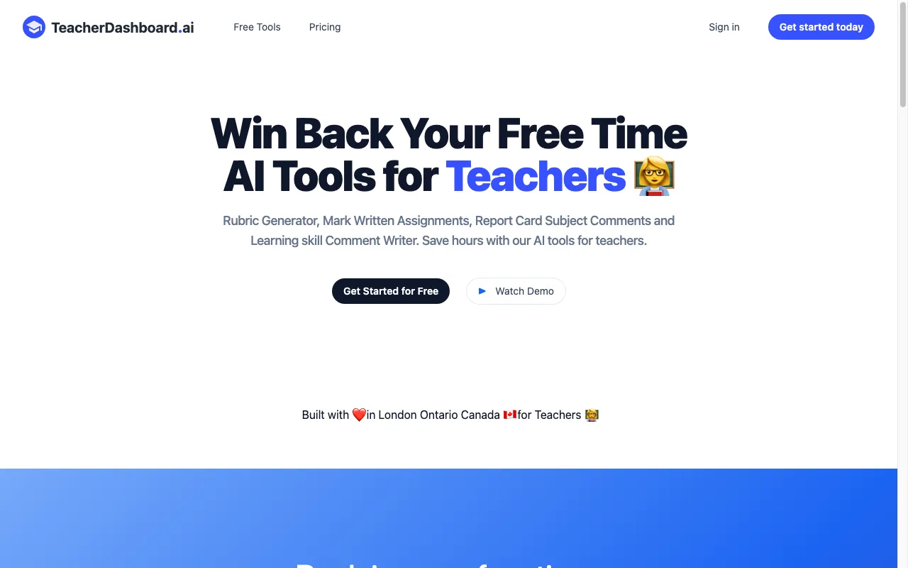 TeacherDashboard.ai — preview screenshot