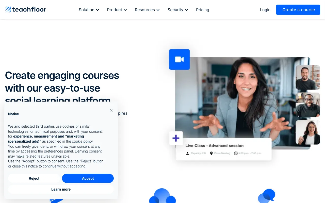 Teachfloor — preview screenshot