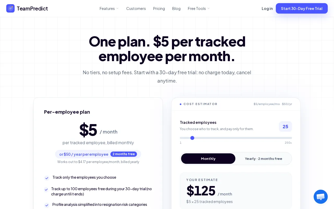 TeamPredict — pricing page