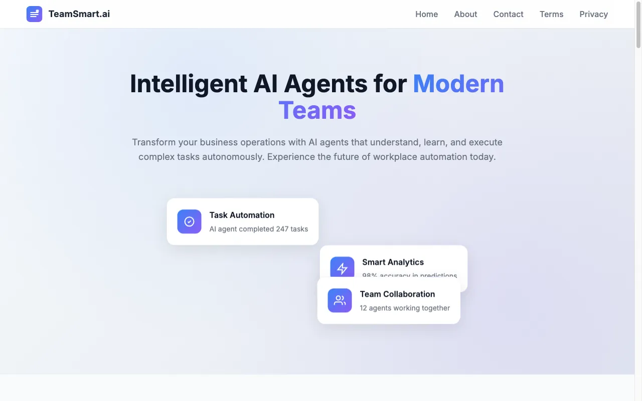 TeamSmart AI — preview screenshot