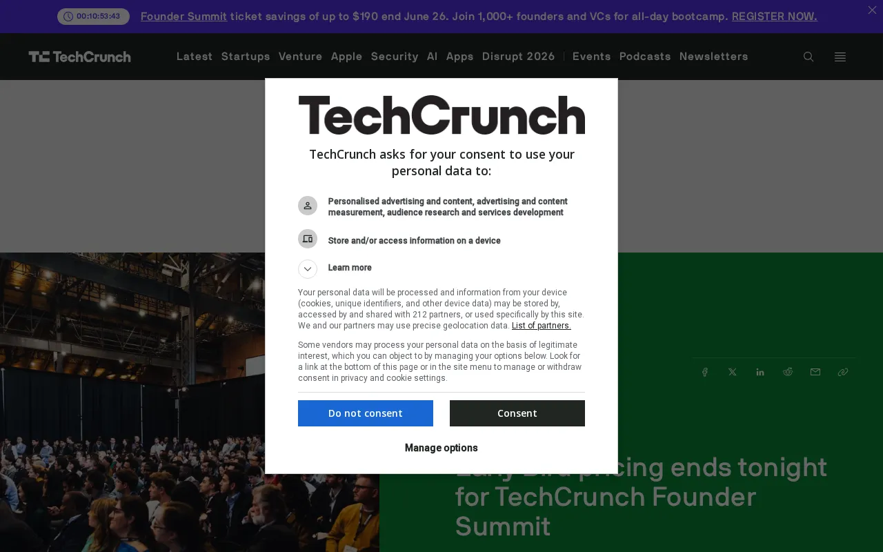 Techcrunch — pricing page