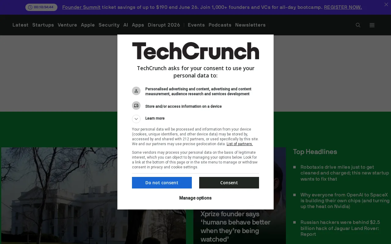Techcrunch — preview screenshot