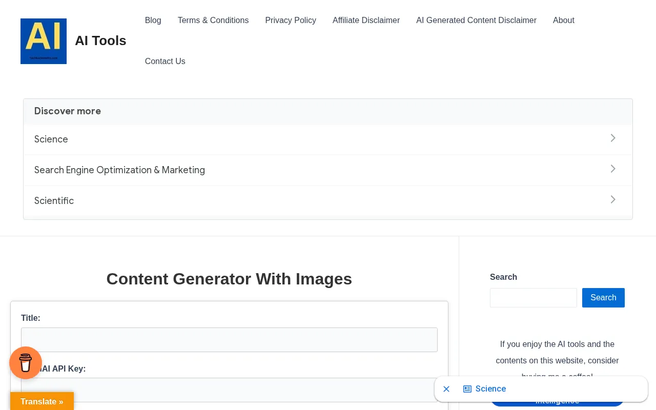 TechhorizonCity Content &amp; Image Generator — preview screenshot