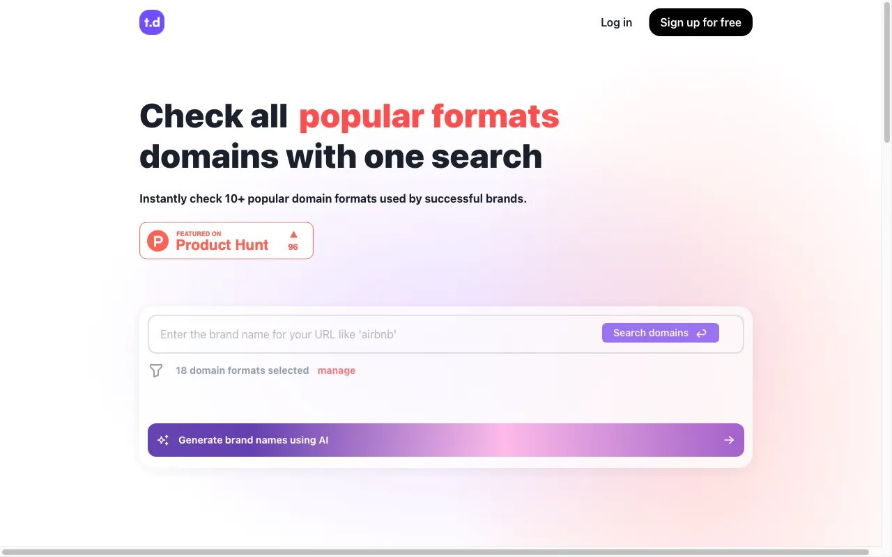 Techy Domains — preview screenshot