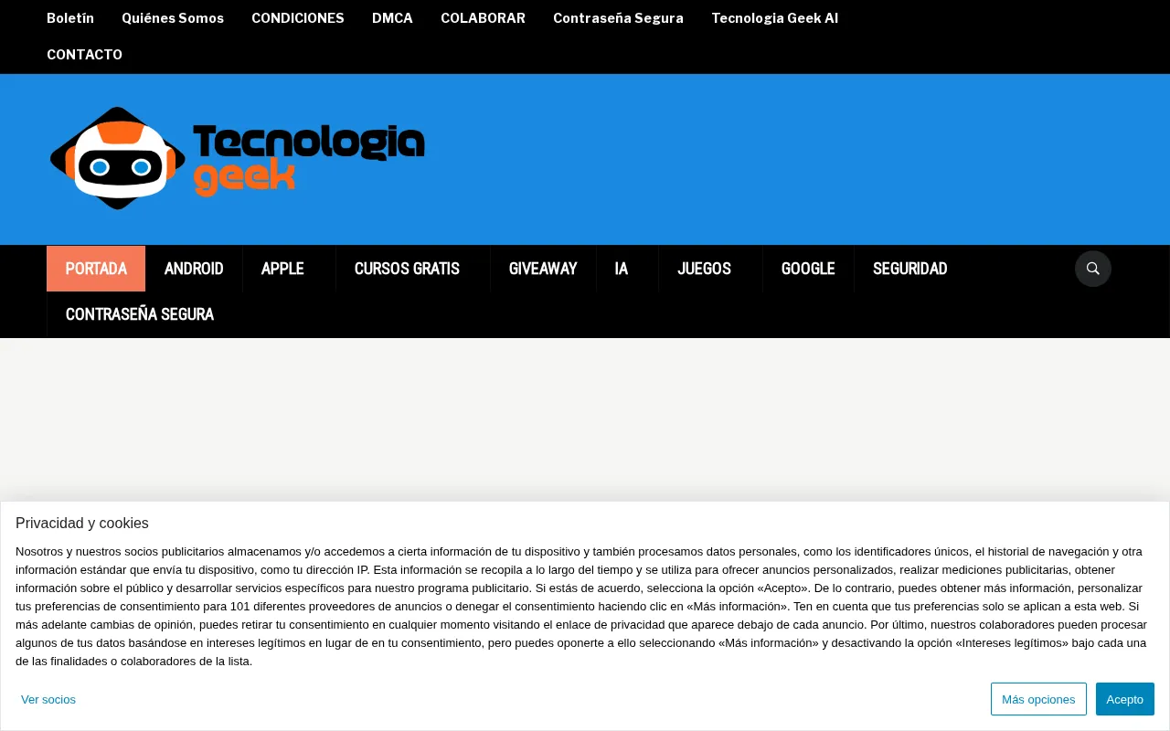 Tecnología Geeks- Noticias Tecnológicas y gadgets — preview screenshot