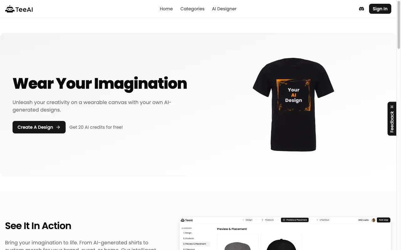 TeeAI — preview screenshot