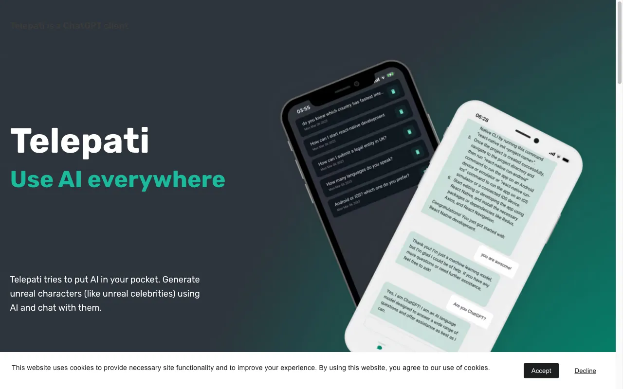 Telepati — preview screenshot