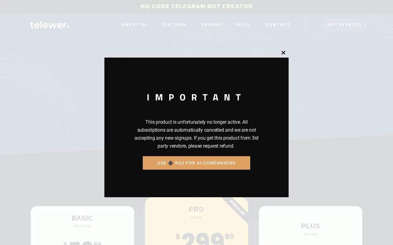 Telewer — pricing page