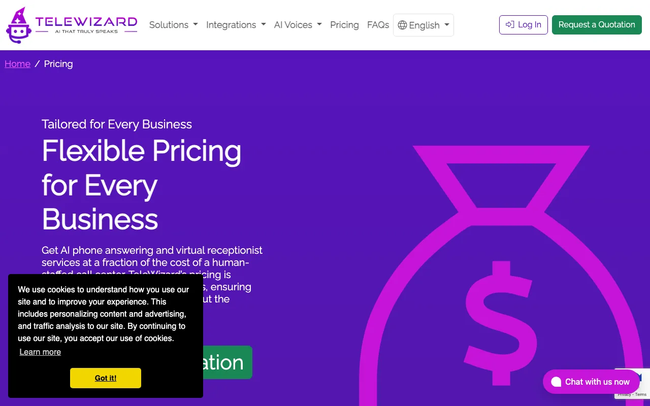 TeleWizard — pricing page