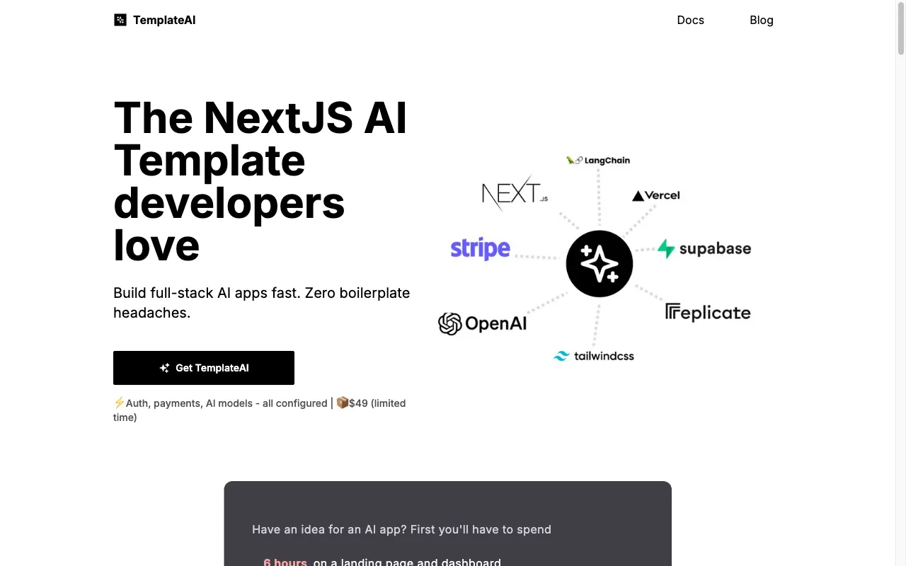 TemplateAI — preview screenshot
