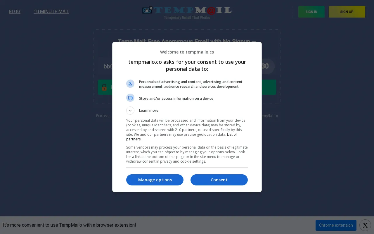 TempMail — preview screenshot