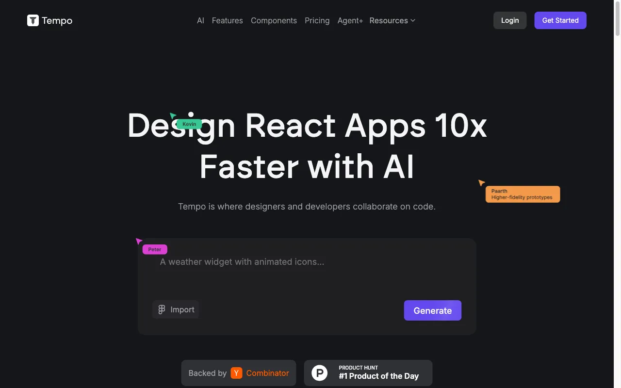 Tempo Labs — preview screenshot