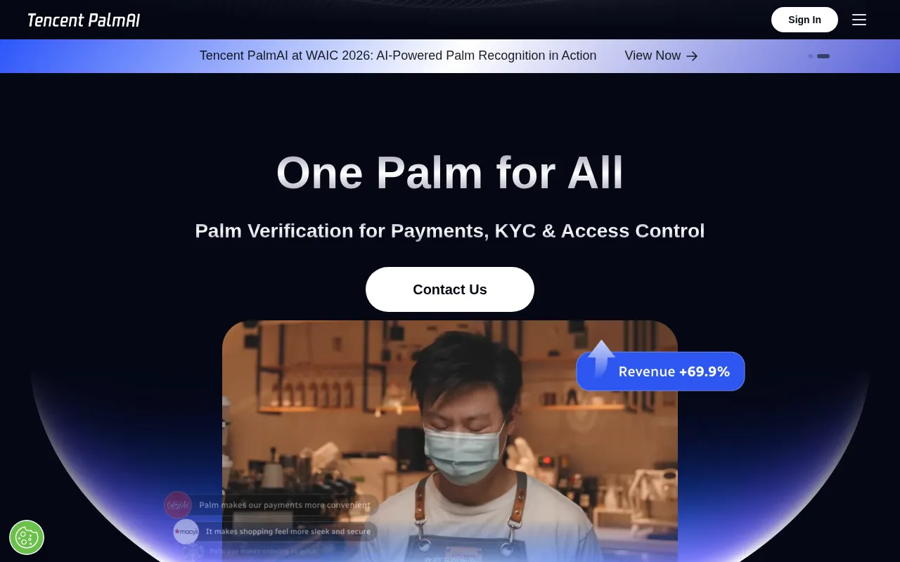 Tencent Cloud PalmAI — preview screenshot