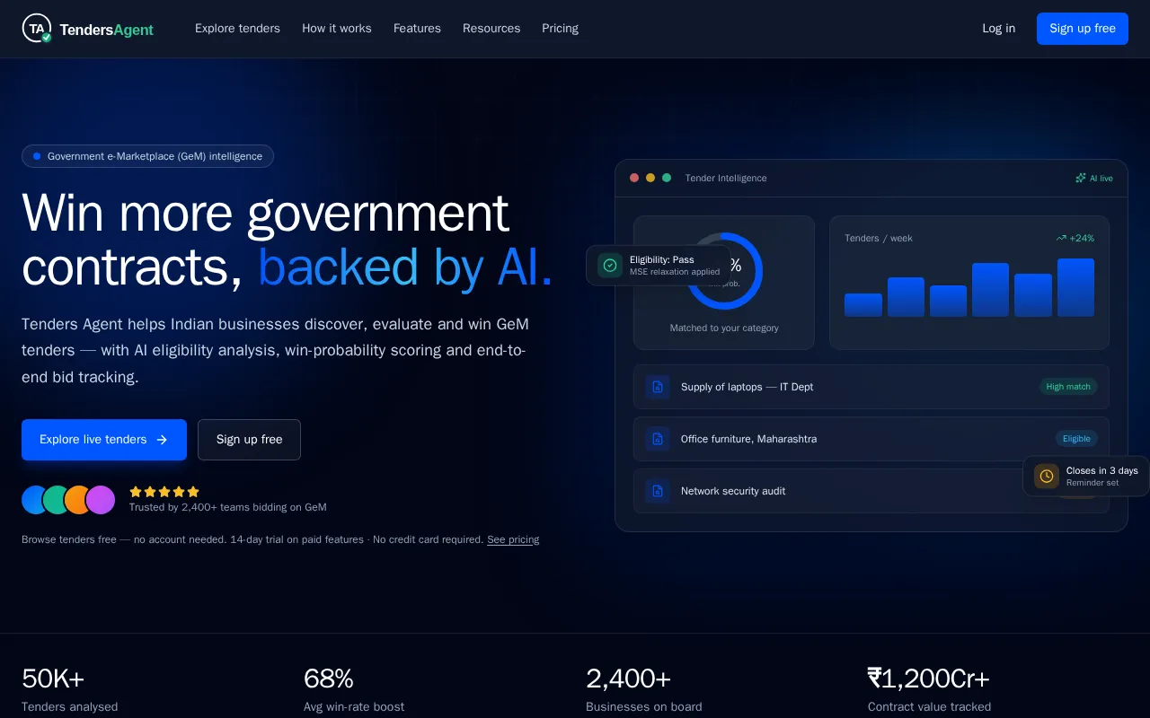Tenders Agent — preview screenshot