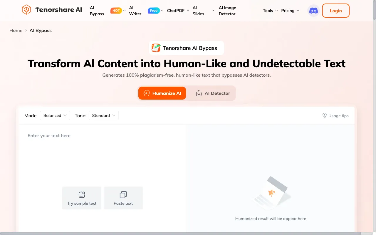 Tenorshare AI Bypass — preview screenshot