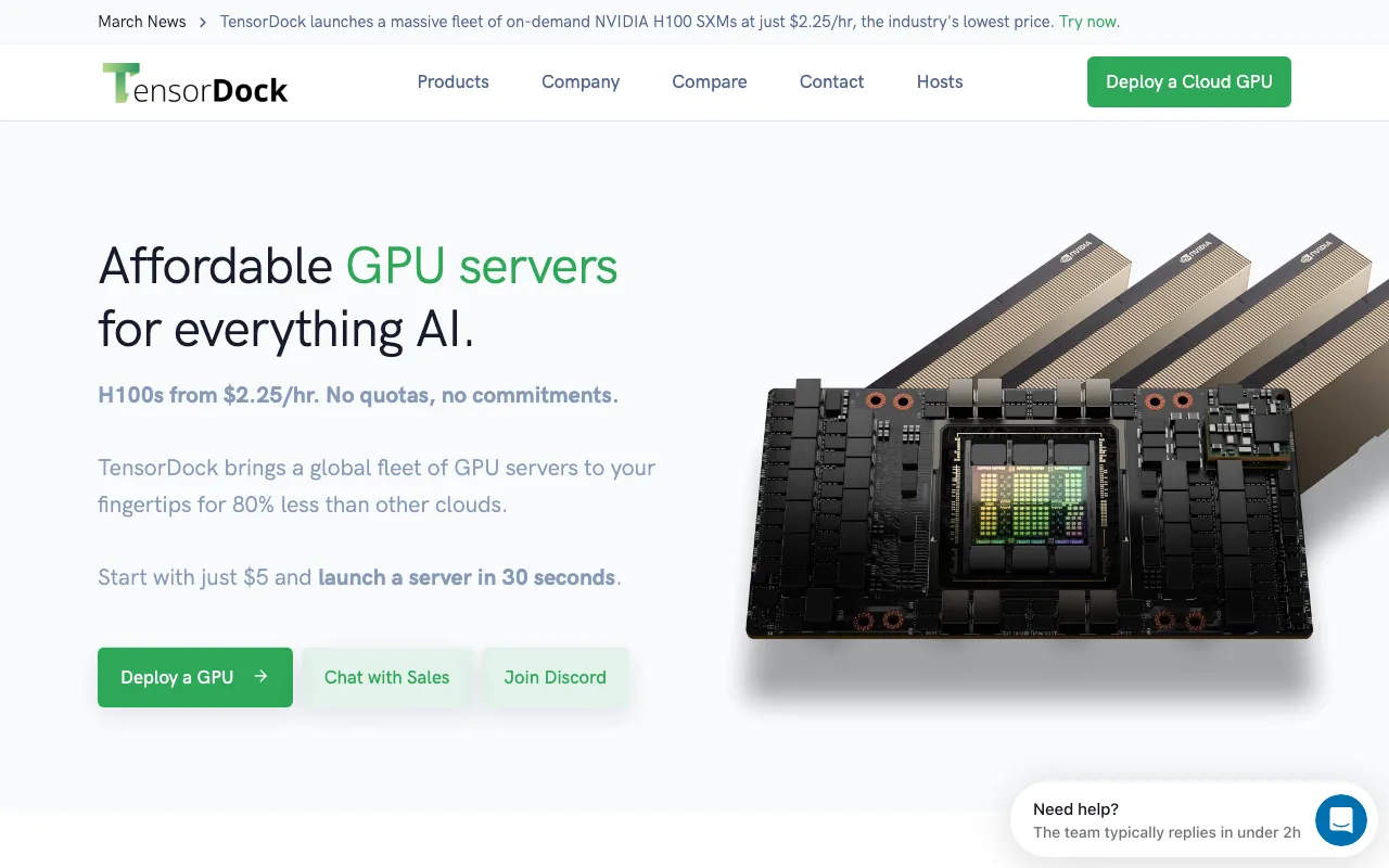TensorDock — preview screenshot