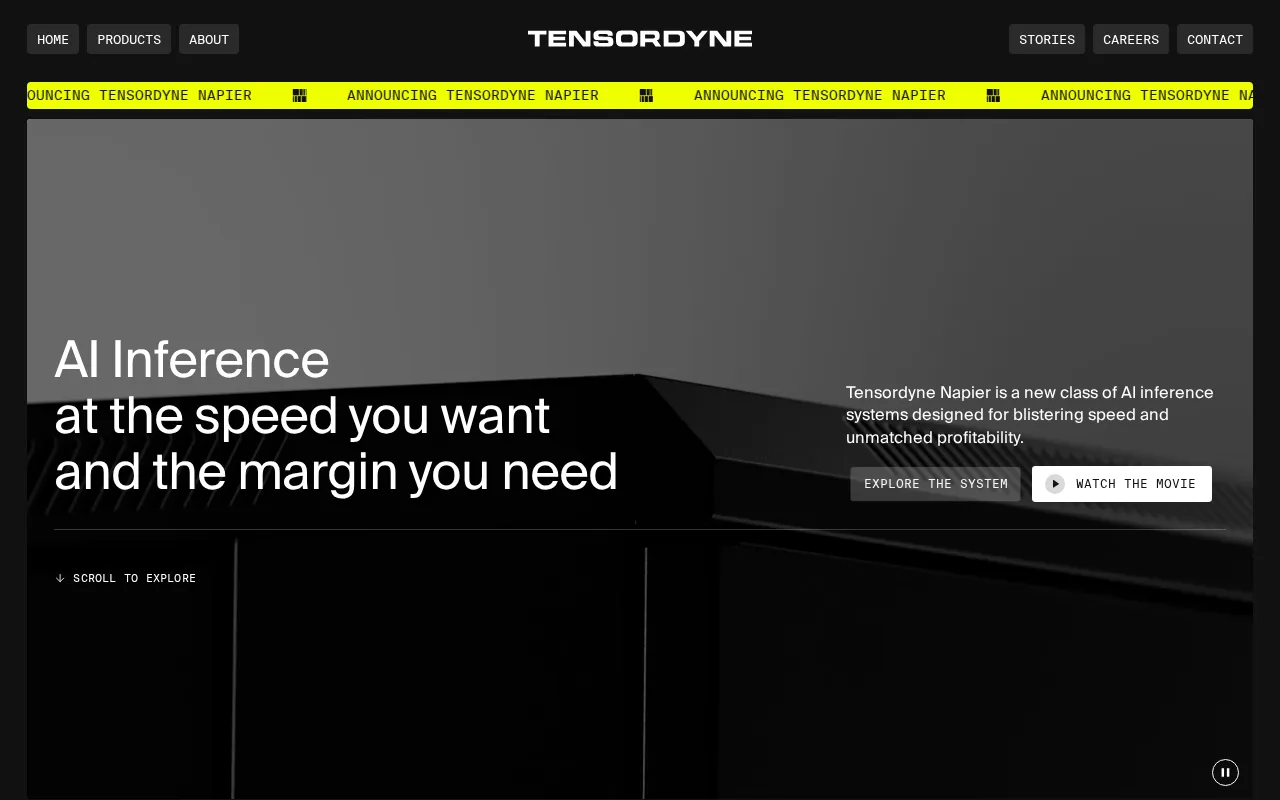 Tensordyne — preview screenshot
