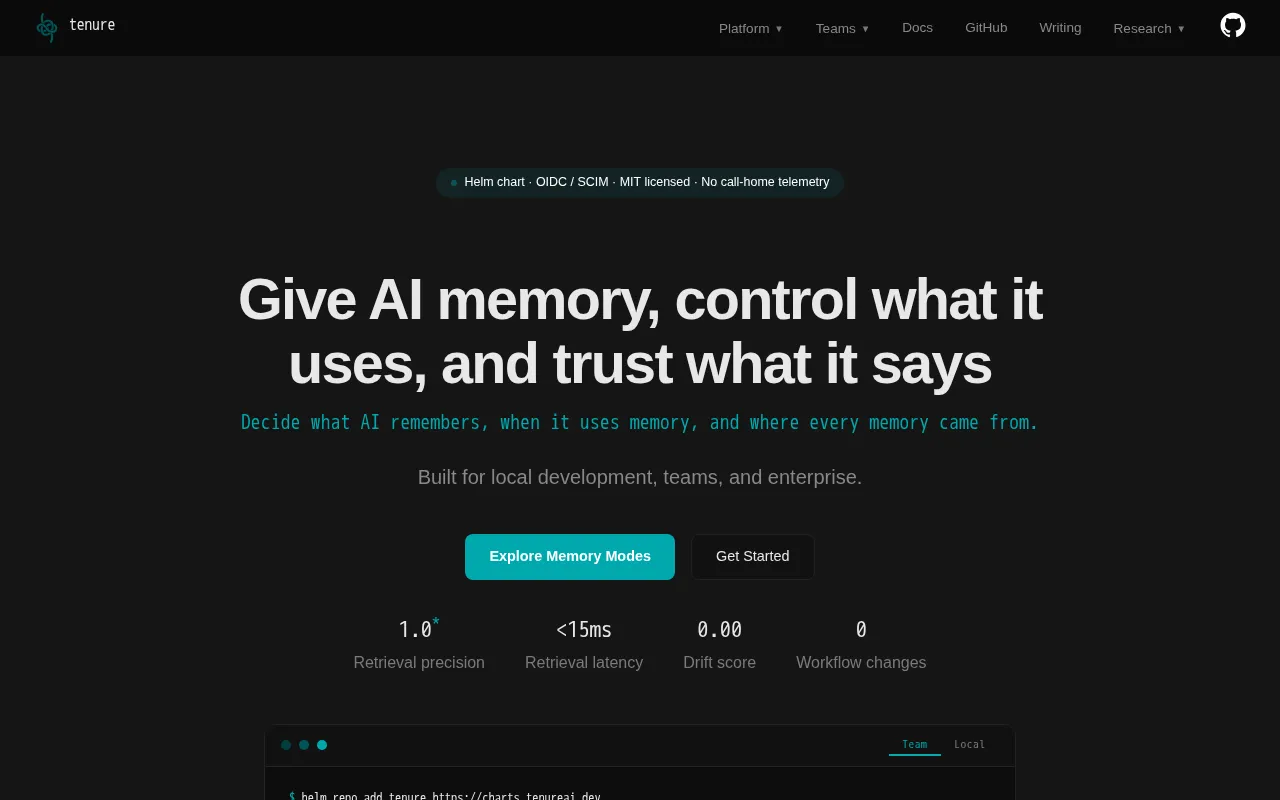 Tenure — preview screenshot