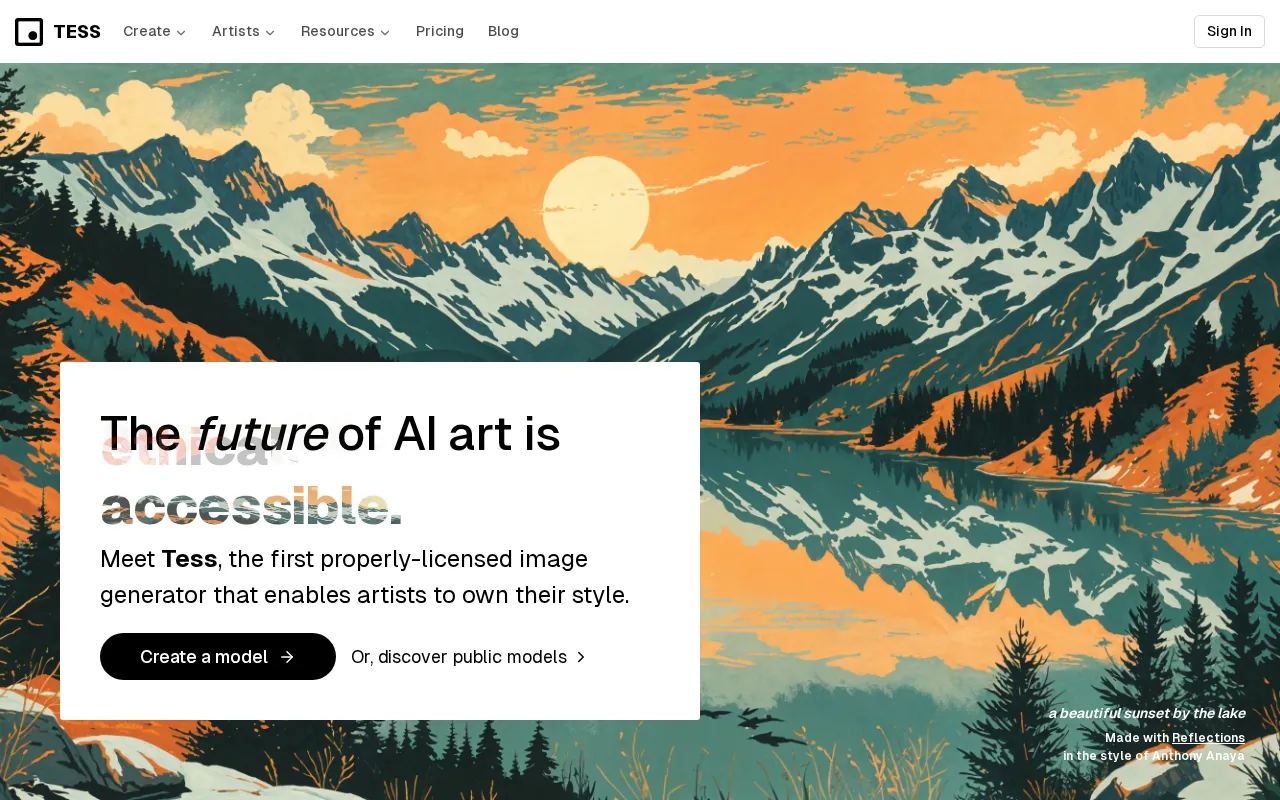 Tess Design — preview screenshot