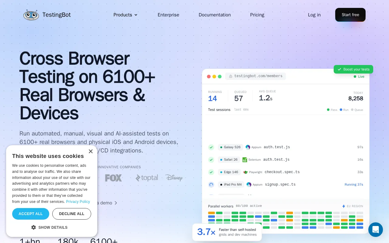 TestingBot — preview screenshot
