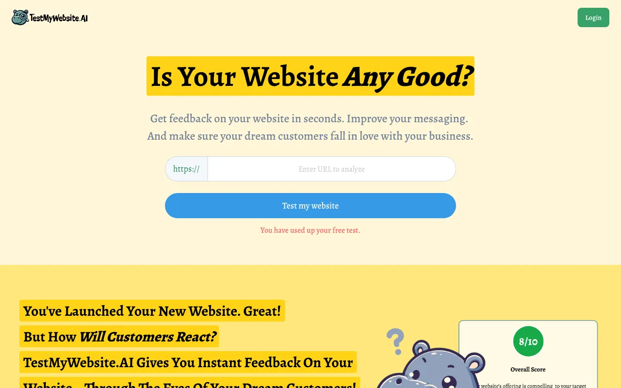 TestMyWebsite.AI — preview screenshot