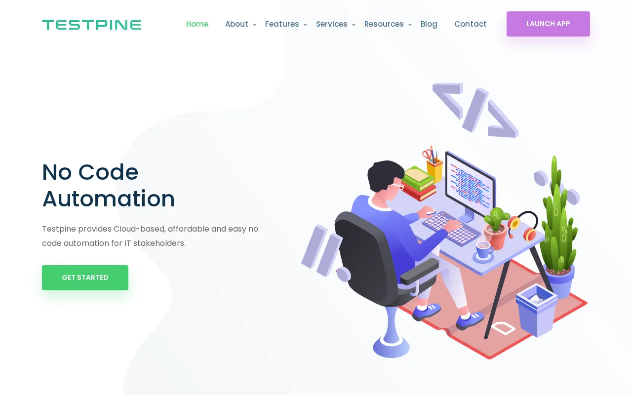 Testpine — preview screenshot