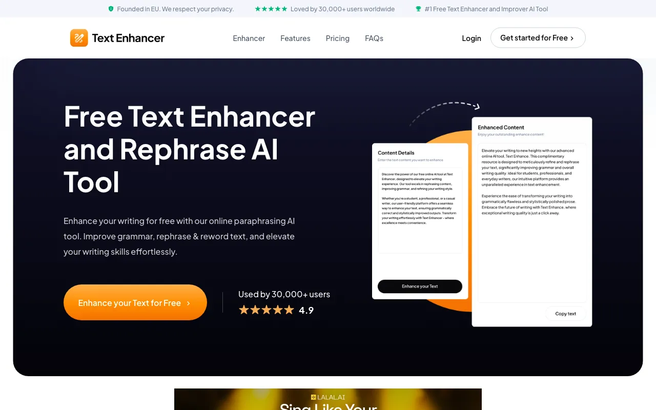 Text Enhancer AI — preview screenshot