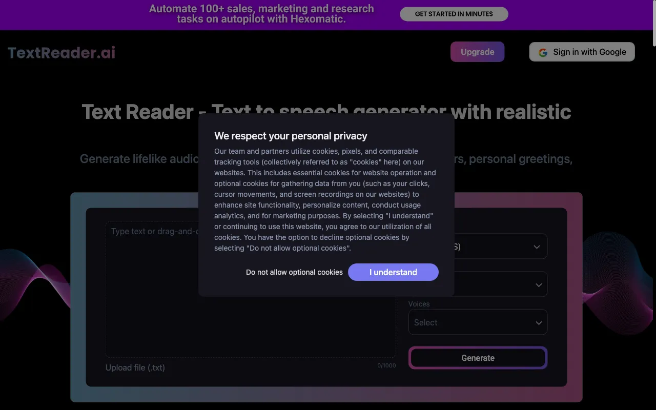 Text Reader AI — preview screenshot