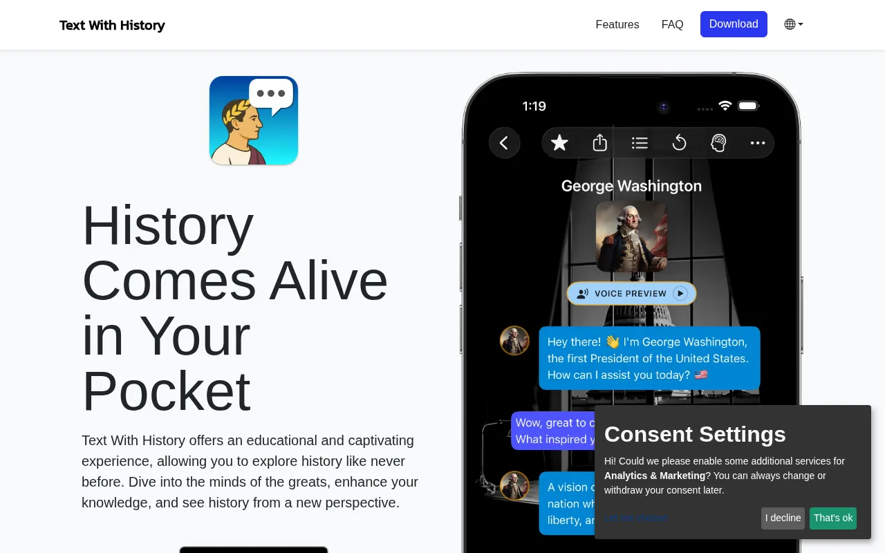 Text With History — preview screenshot