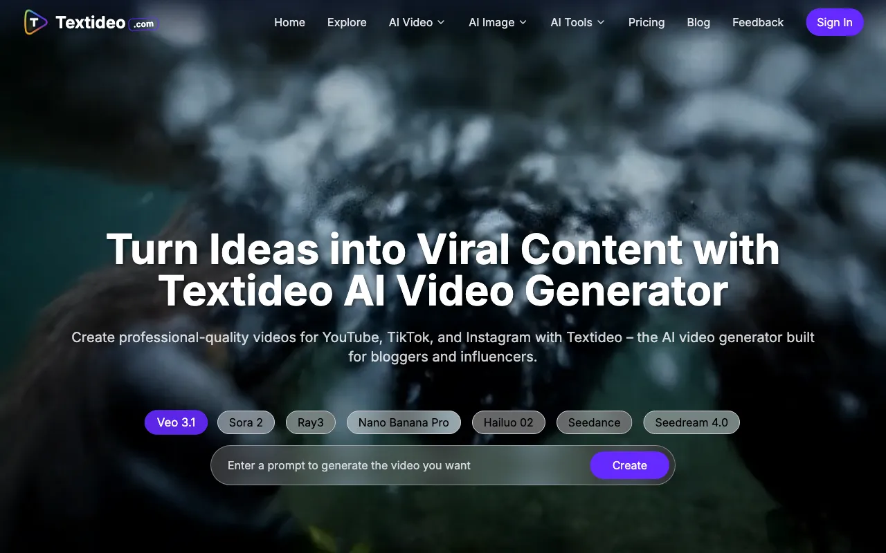 Textideo — preview screenshot