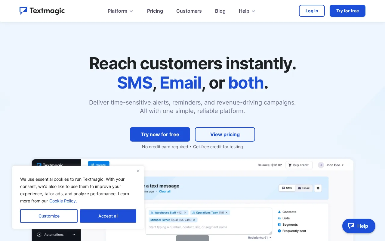 Textmagic — preview screenshot