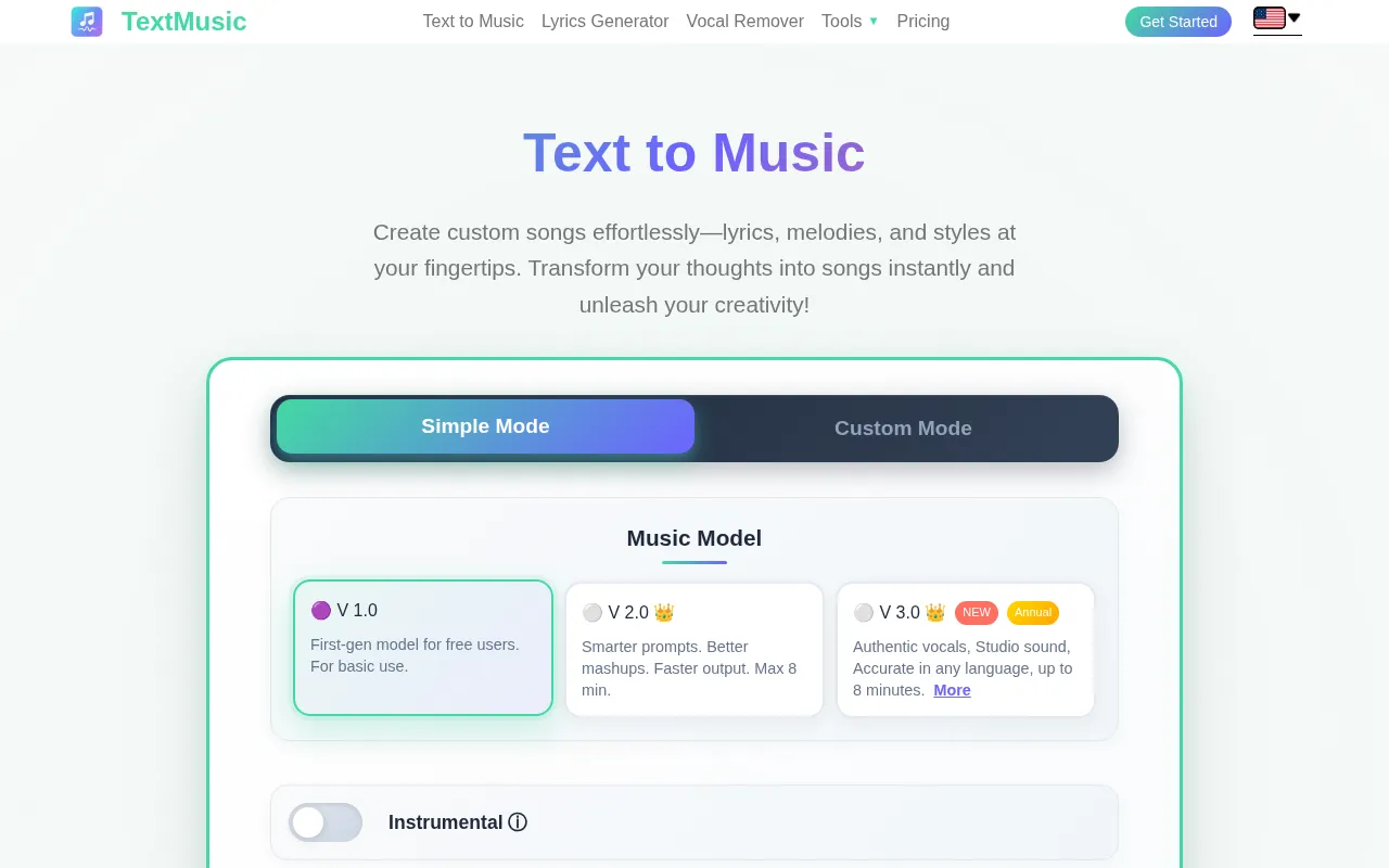 TextMusic.net — preview screenshot