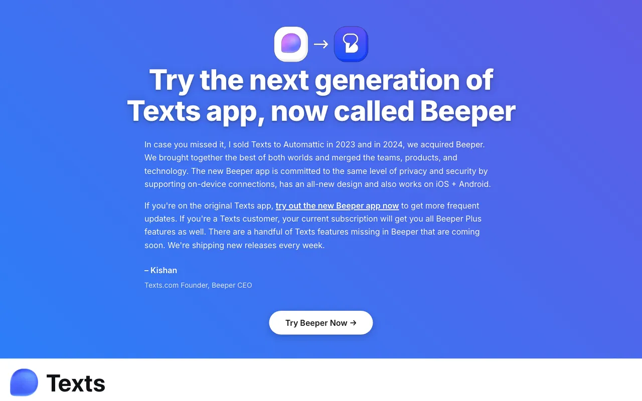 texts.com — preview screenshot