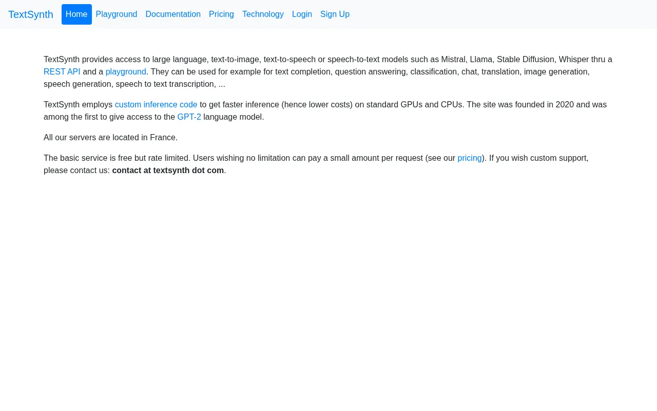 TextSynth — preview screenshot