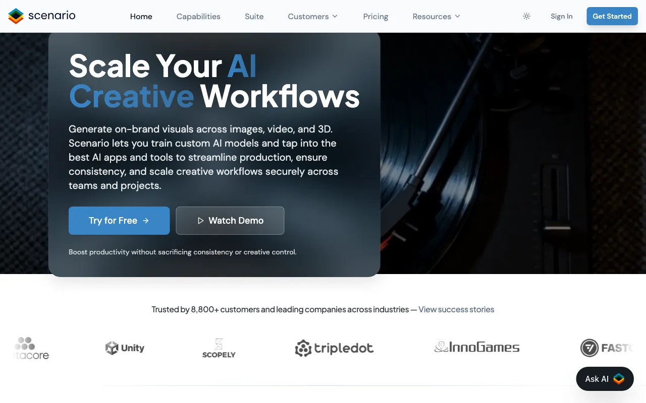 Scenario — pricing page