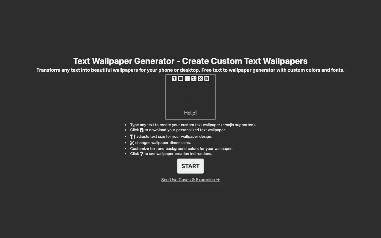 TextWallpaper — preview screenshot
