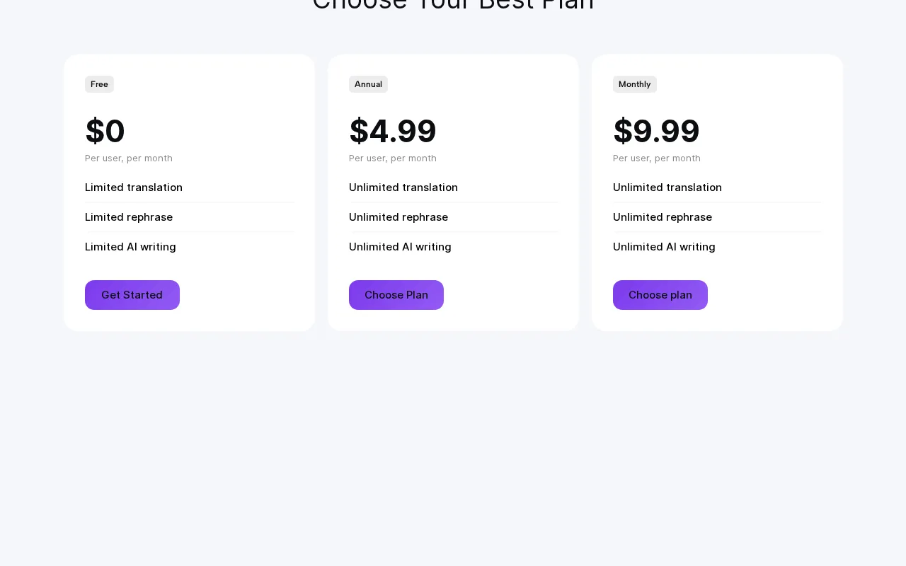 TextWise — pricing page