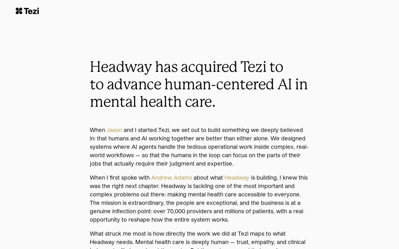 Tezi — preview screenshot
