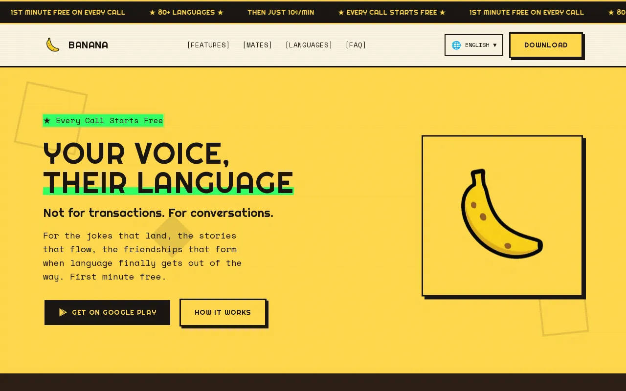 The Banana App — preview screenshot