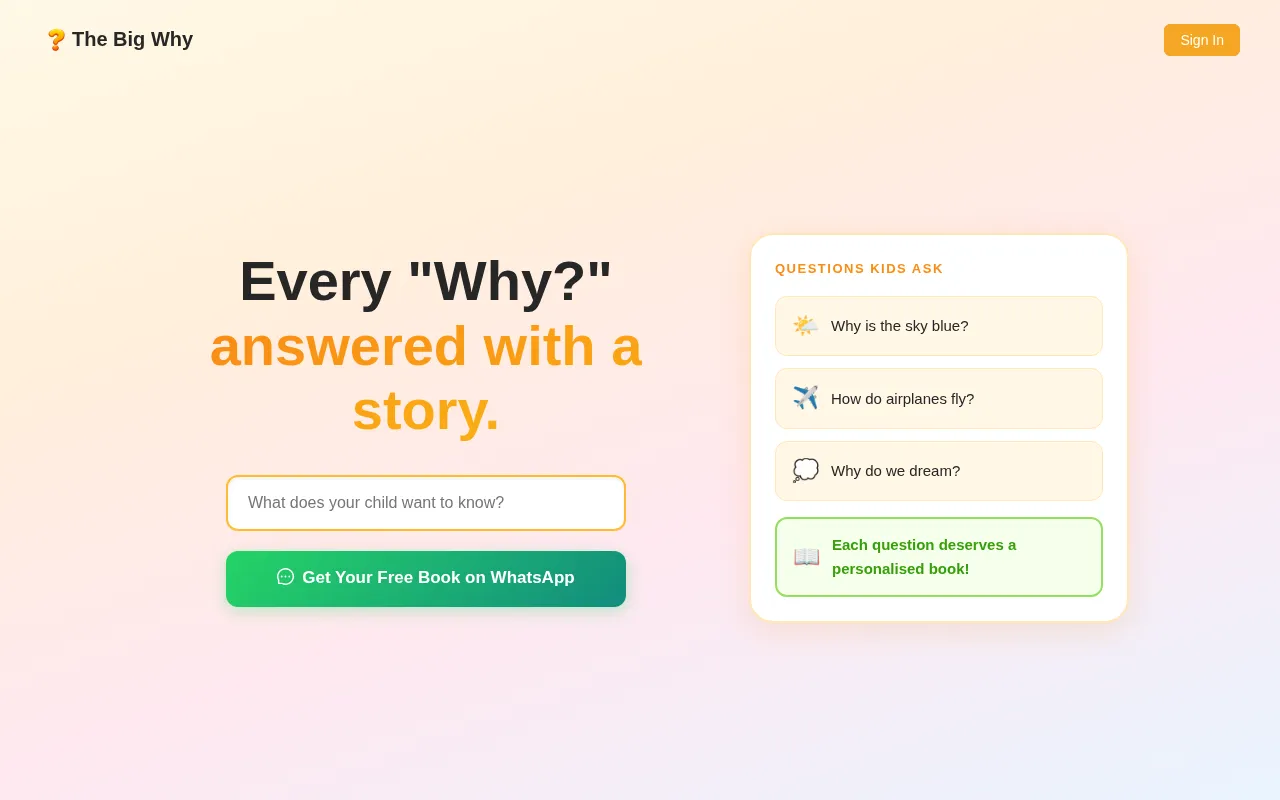 The Big Why — preview screenshot