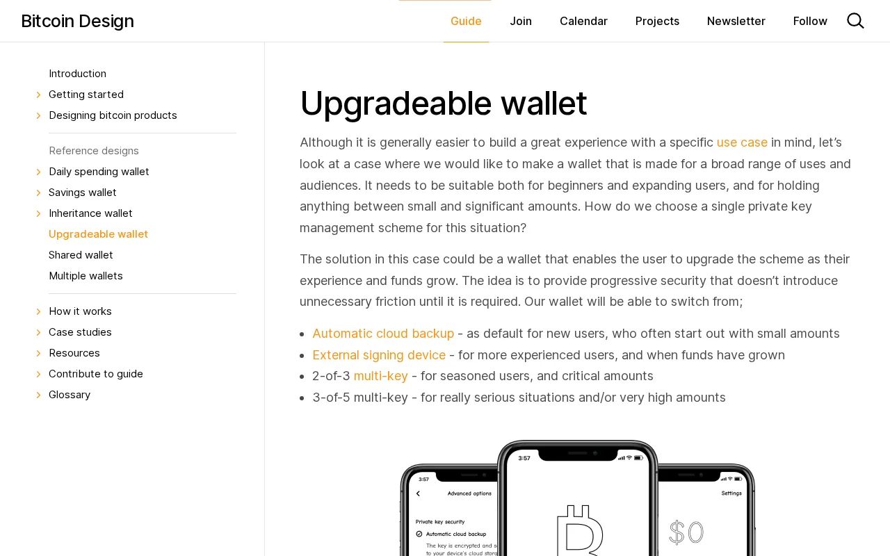 The Bitcoin Design Guide — pricing page