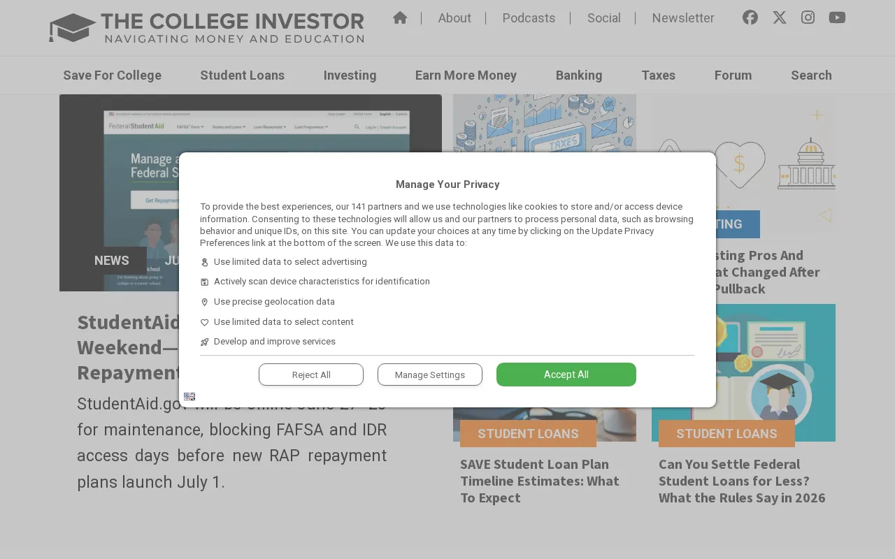 The College Investor — preview screenshot