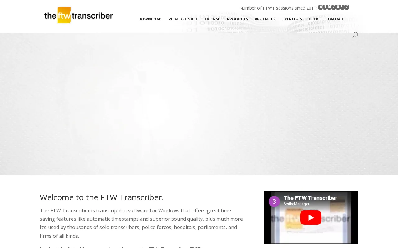 The FTW Transcriber — preview screenshot