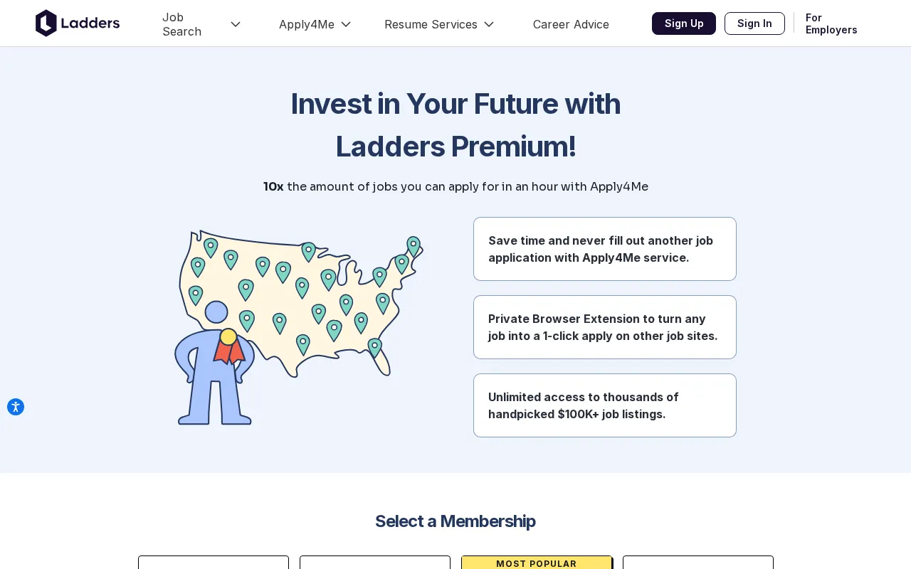 The Ladders — pricing page