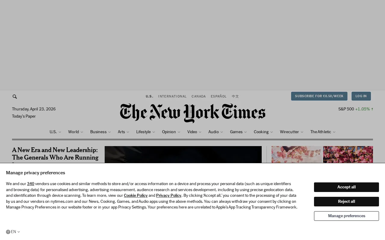 The New York Times — preview screenshot