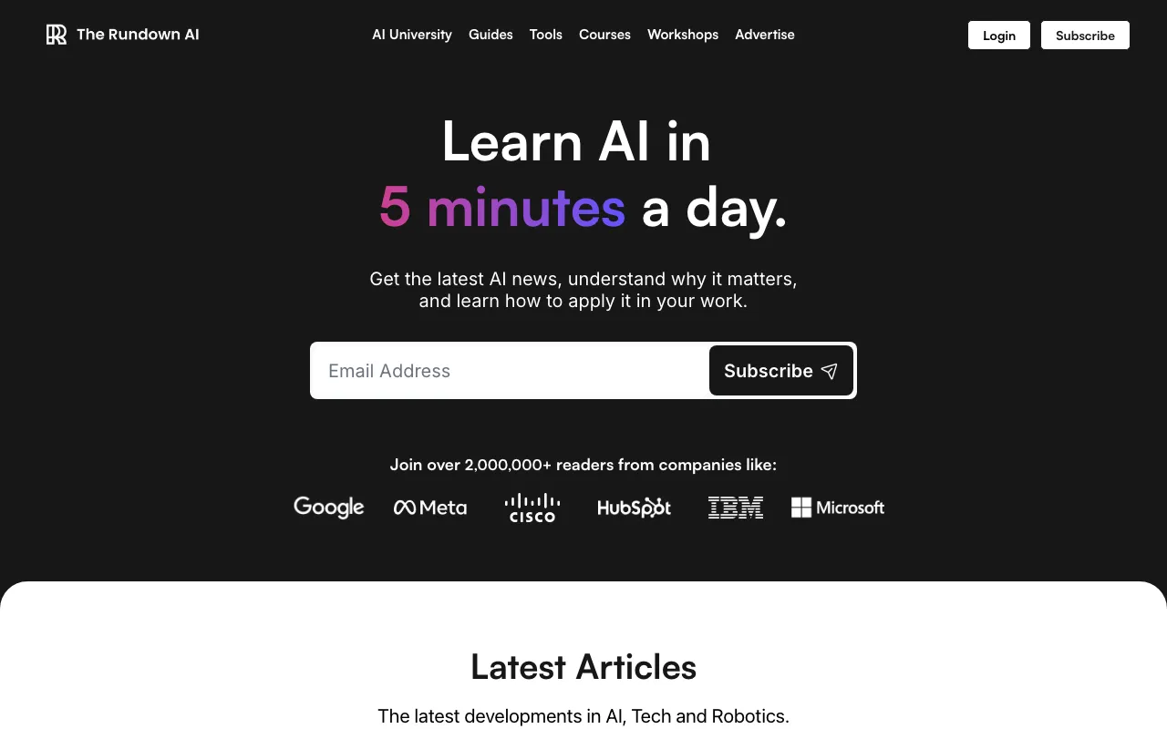 The Rundown AI — preview screenshot